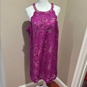 Skies Are Blue Rich Purple Lace Top